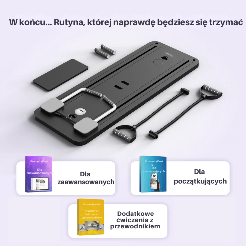 Deska Reformer Pilates + Plan Treningowy dla Początkujących i Zaawansowanych