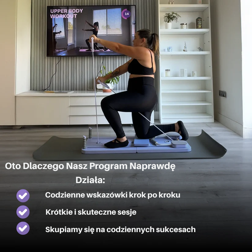 Deska Reformer Pilates + Plan Treningowy dla Początkujących i Zaawansowanych